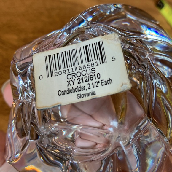 MIKASA Crocus crystal glass candleholder with tea lights - Picture 3 of 7